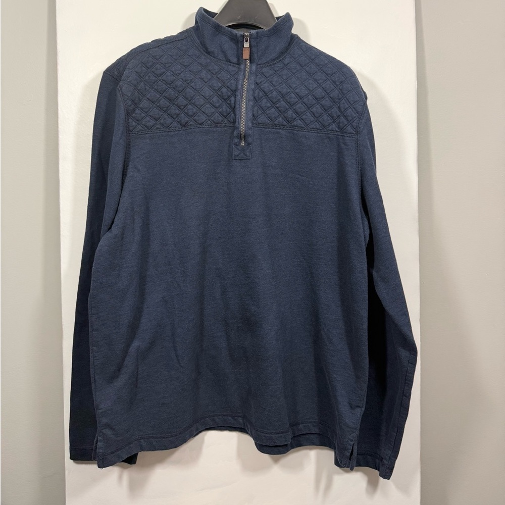 G.H. Bass & Co. Men's Dark Blue Zip-Up Sweater Size Large - Picture 2 of 15